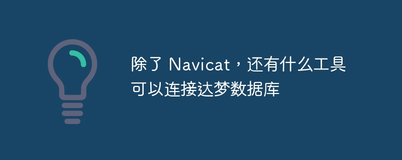 除了 Navicat，還有什么工具可以連接達夢數(shù)據(jù)庫