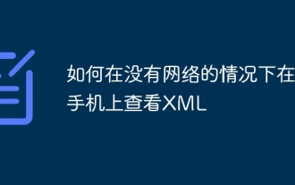 네트워크없이 휴대 전화에서 XML을 보는 방법