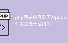 php网站根目录下的public文件夹是做什么用的