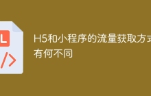 H5和小程序的流量获取方式有何不同