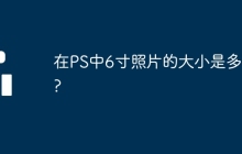 在PS中6寸照片的大小是多少?