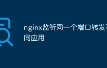 nginx监听同一个端口转发不同应用