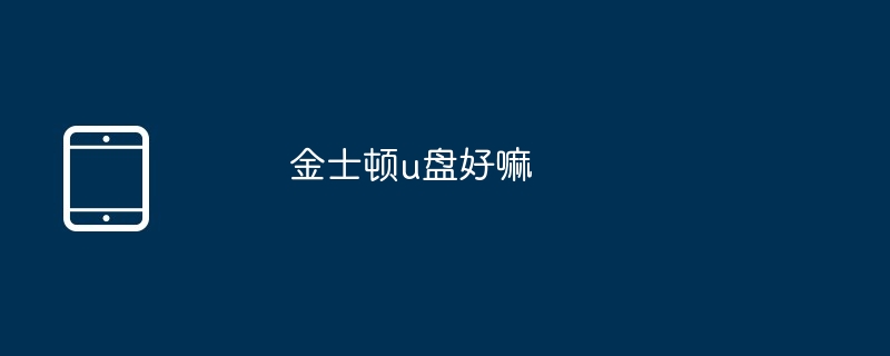 金士顿u盘好嘛