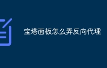 宝塔面板怎么弄反向代理