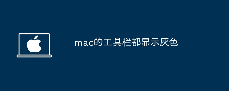 mac的工具欄都顯示灰色