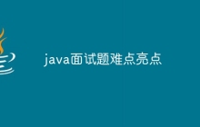 java面试题难点亮点