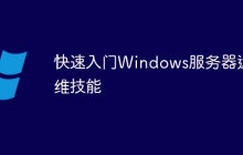快速入门Windows服务器运维技能