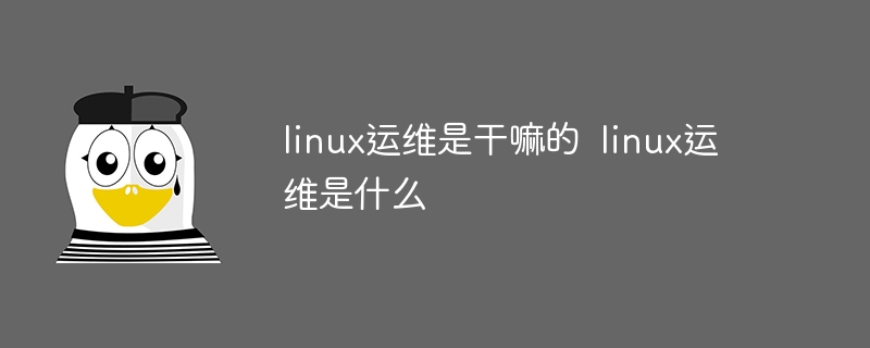 linux運維是干嘛的  linux運維是什么