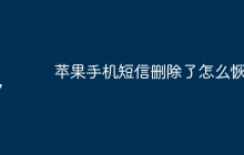 苹果手机短信删除了怎么恢复