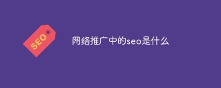 网络推广中的seo是什么