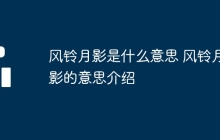风铃月影是什么意思 风铃月影的意思介绍