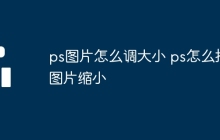 ps图片怎么调大小 ps怎么把图片缩小