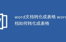 word文档转化成表格 word文档如何转化成表格