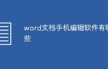 word文档手机编辑软件有哪些