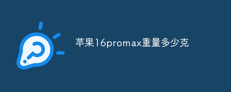 苹果16promax重量多少克