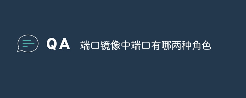 端口鏡像中端口有哪兩種角色