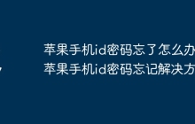 苹果手机id密码忘了怎么办 苹果手机id密码忘记解决方法