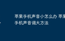苹果手机声音小怎么办 苹果手机声音调大方法