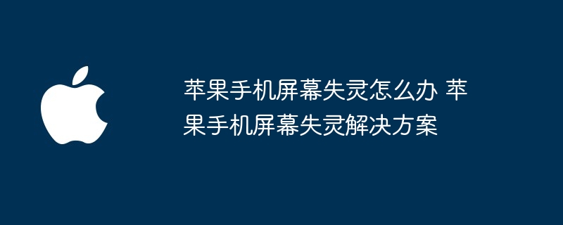 苹果手机屏幕失灵怎么办 苹果手机屏幕失灵解决方案