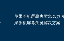 苹果手机屏幕失灵怎么办 苹果手机屏幕失灵解决方案