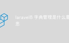 laravel8 字典管理是什么意思
