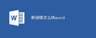 新闻稿怎么转word