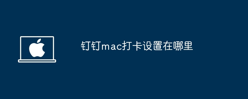 釘釘mac打卡設置在哪里