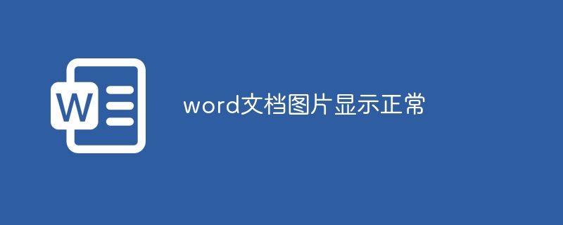 word文档图片显示正常 - 小浪云数据