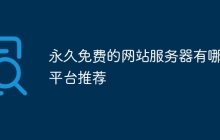 永久免费的网站服务器有哪些平台推荐