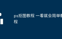 ps抠图教程 一看就会简单教程