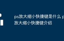 ps放大缩小快捷键是什么 ps放大缩小快捷键介绍