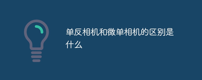 单反相机和微单相机的区别是什么