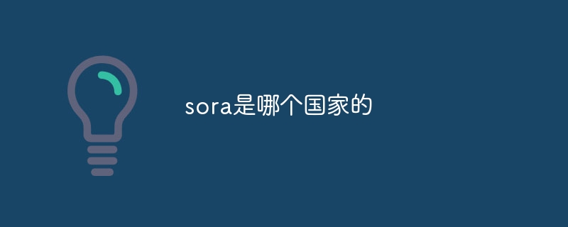 sora是哪个国家的