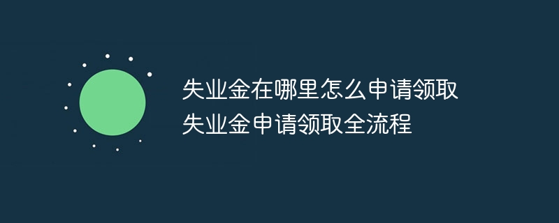 失业金在哪里怎么申请领取 失业金申请领取全流程