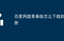 百度网盘青春版怎么下载到相册