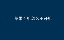 苹果手机怎么不开机