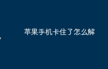 苹果手机卡住了怎么解