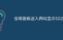 宝塔面板进入网站显示502