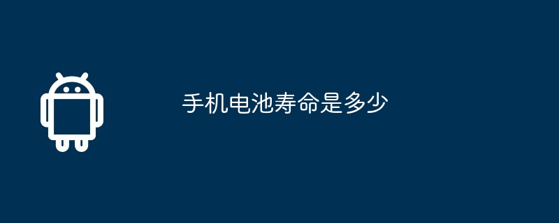 手机电池寿命是多少