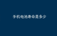 手机电池寿命是多少