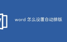 word 怎么设置自动排版