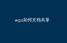 wps如何文档共享