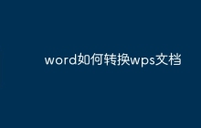word如何转换wps文档