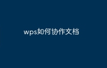wps如何协作文档