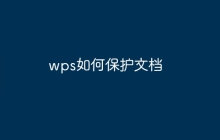 wps如何保护文档