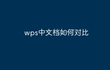 wps中文档如何对比