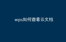 wps如何查看云文档