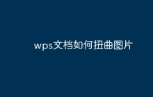 wps文档如何扭曲图片