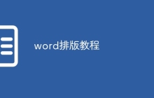 word排版教程