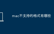 mac不支持的格式有哪些